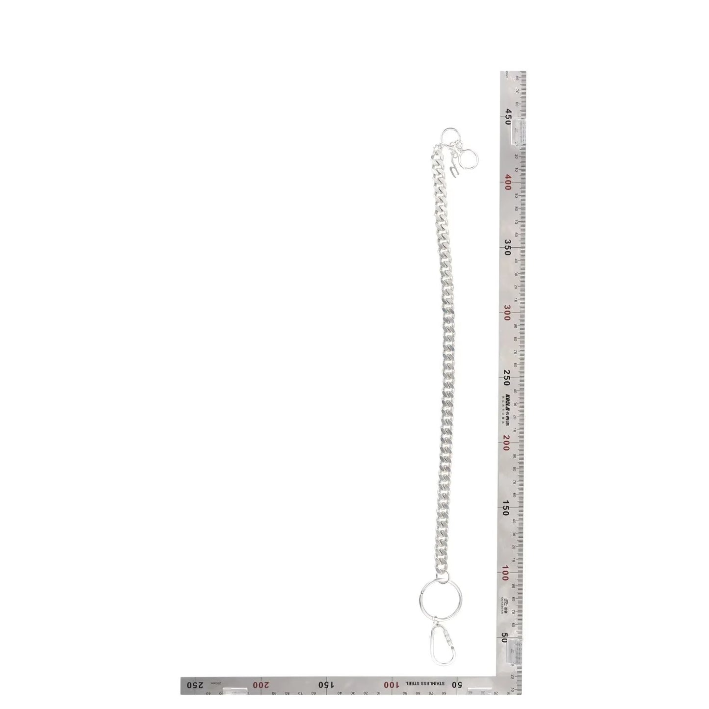 HATTON LABS Mens Choker Necklace Curb Chain Silver Charms Size 40 cm RRP 350 — View 4