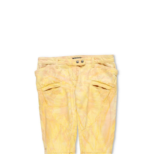 BALMAIN Womens Skinny Jeans Cotton Blend Yellow Back To Front Size 38 RRP 650 — View 2