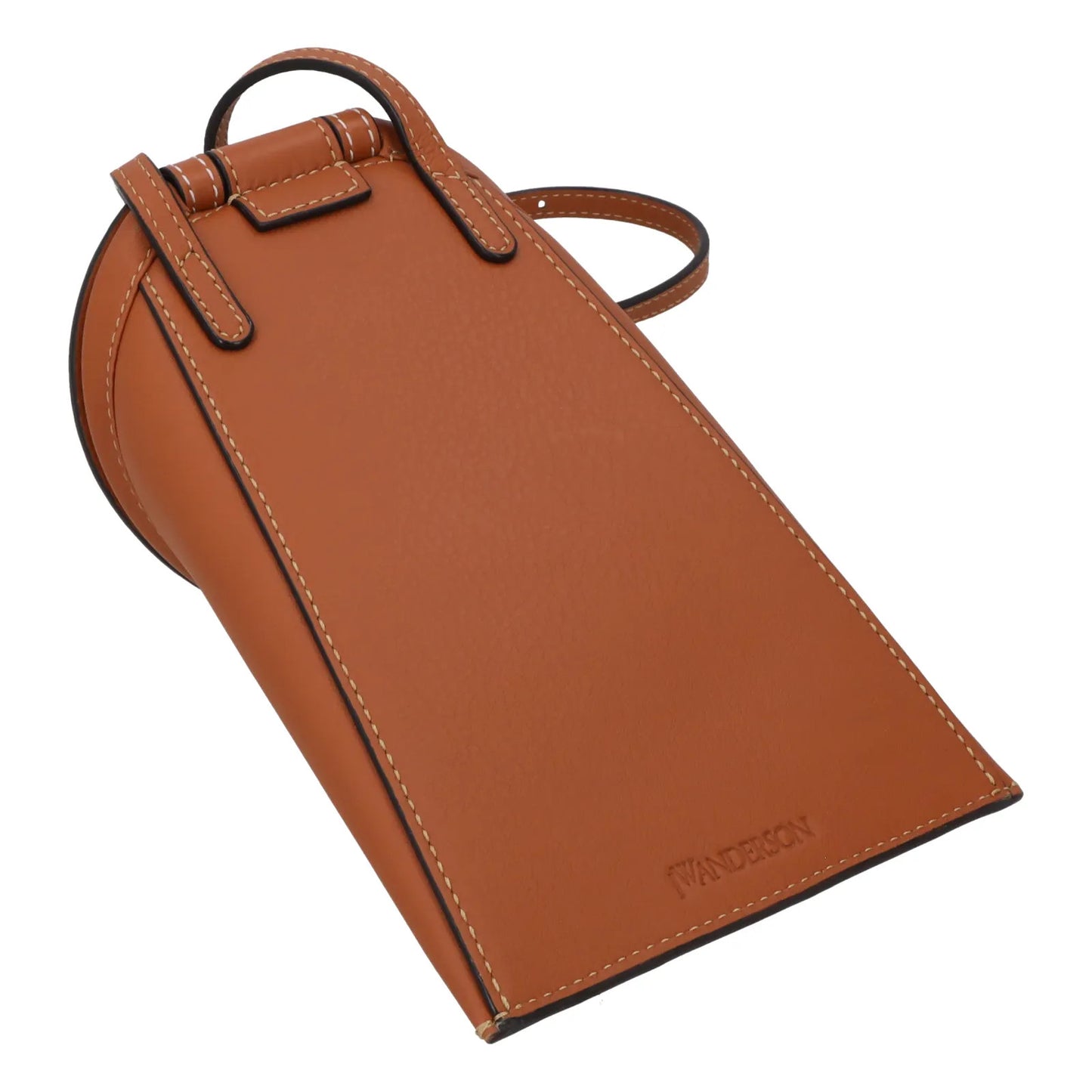 J.W. ANDERSON Womens Lid Pocket Crossbody Bag Pecan Leather Size S RRP 450 — View 7