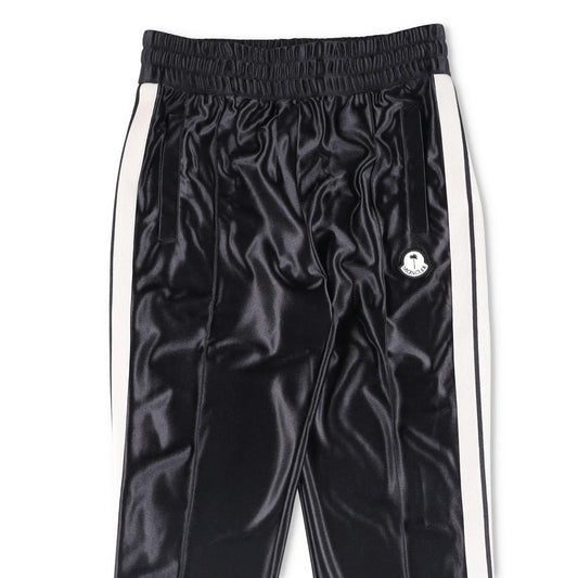 MONCLER GENIUSXPalm Angels Womens Shiny Side Stripe Track Pants Black 2XS RRP375 — View 2
