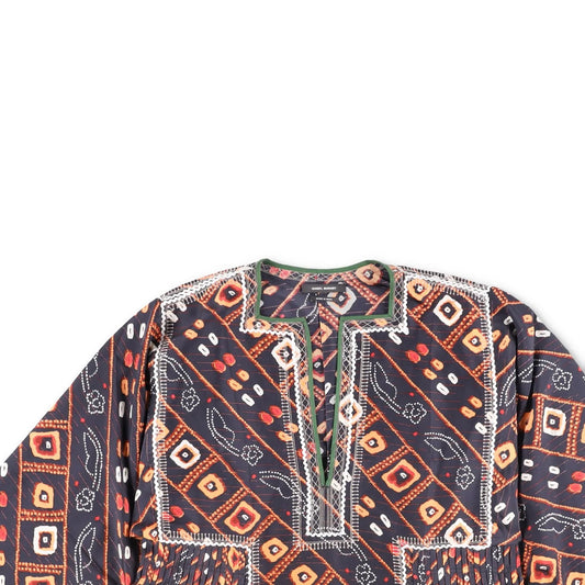 ISABEL MARANT Womens Tunic Kimono Top Silk Multicoloured Size 40 RRP 350 — View 2