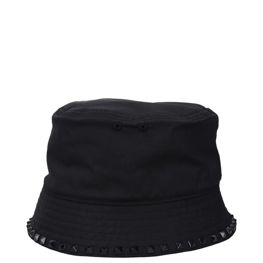 VALENTINO Mens Bucket Hat Black Rockstud Memory Techno Drill Size 58 RRP 540 — View 2