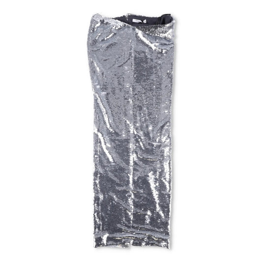 LAQUAN SMITH Womens Maxi Skirt Metallic High Rise Long Satin Size XS RRP 1115 — View 2