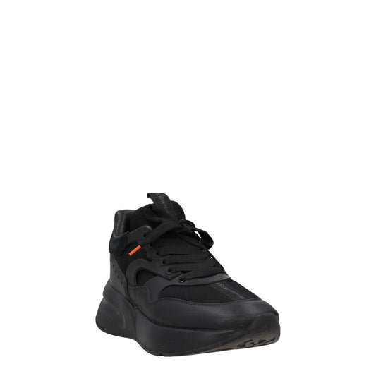 ALEXANDER MCQUEEN Mens Trainers Black Leather Mid Top Lace Up UK 7 RRP 590 — View 2