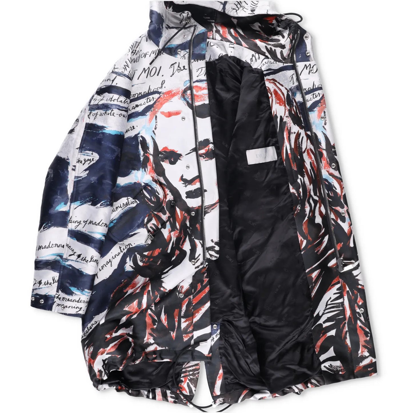 DIOR HOMME Mens Parka Jacket Mona Lisa Multicoloured Hooded Size 48 RRP 6960 — View 7