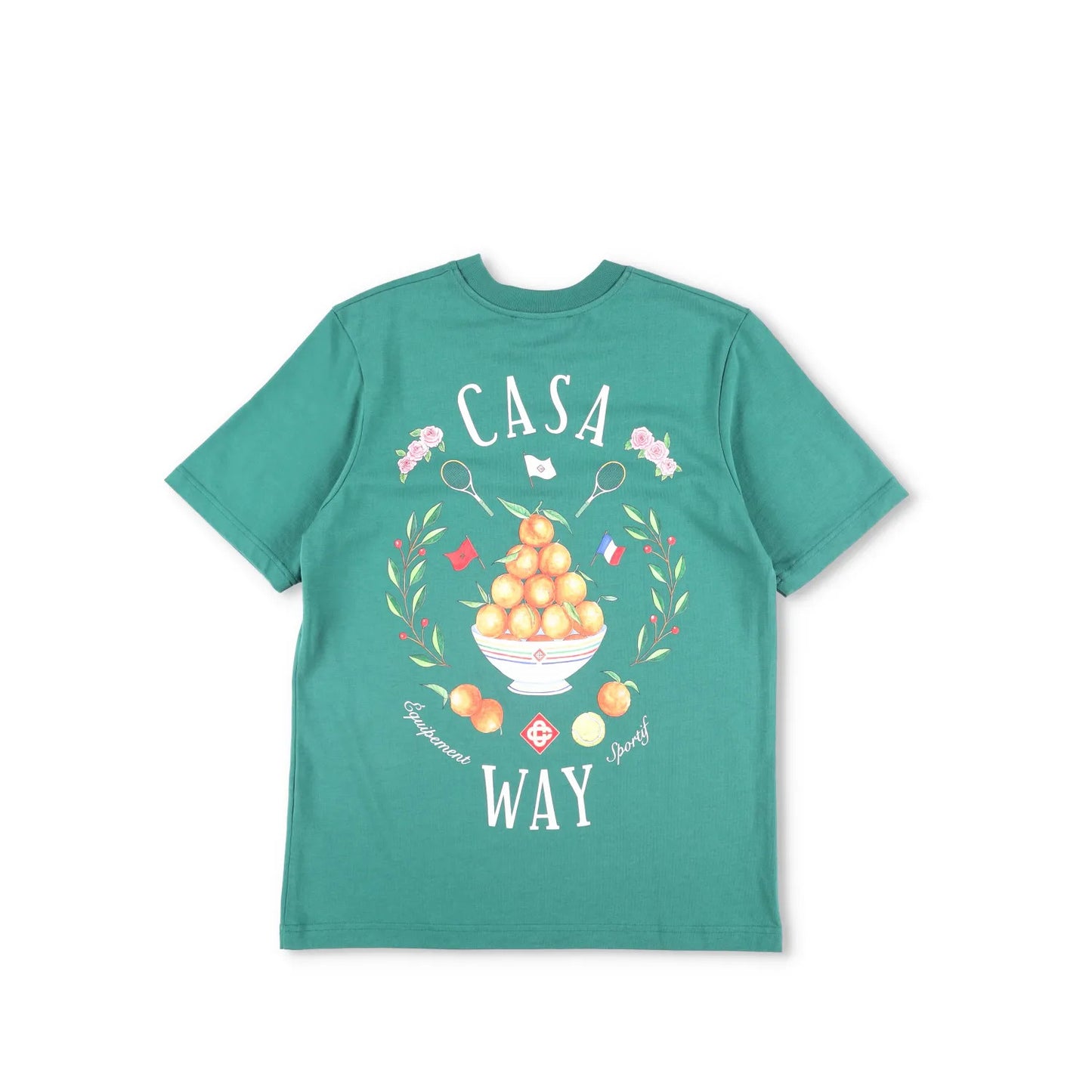 CASABLANCA Mens T-Shirt Geen Cotton Crew Neck Short Sleeve Logo XS RRP 250 — View 8