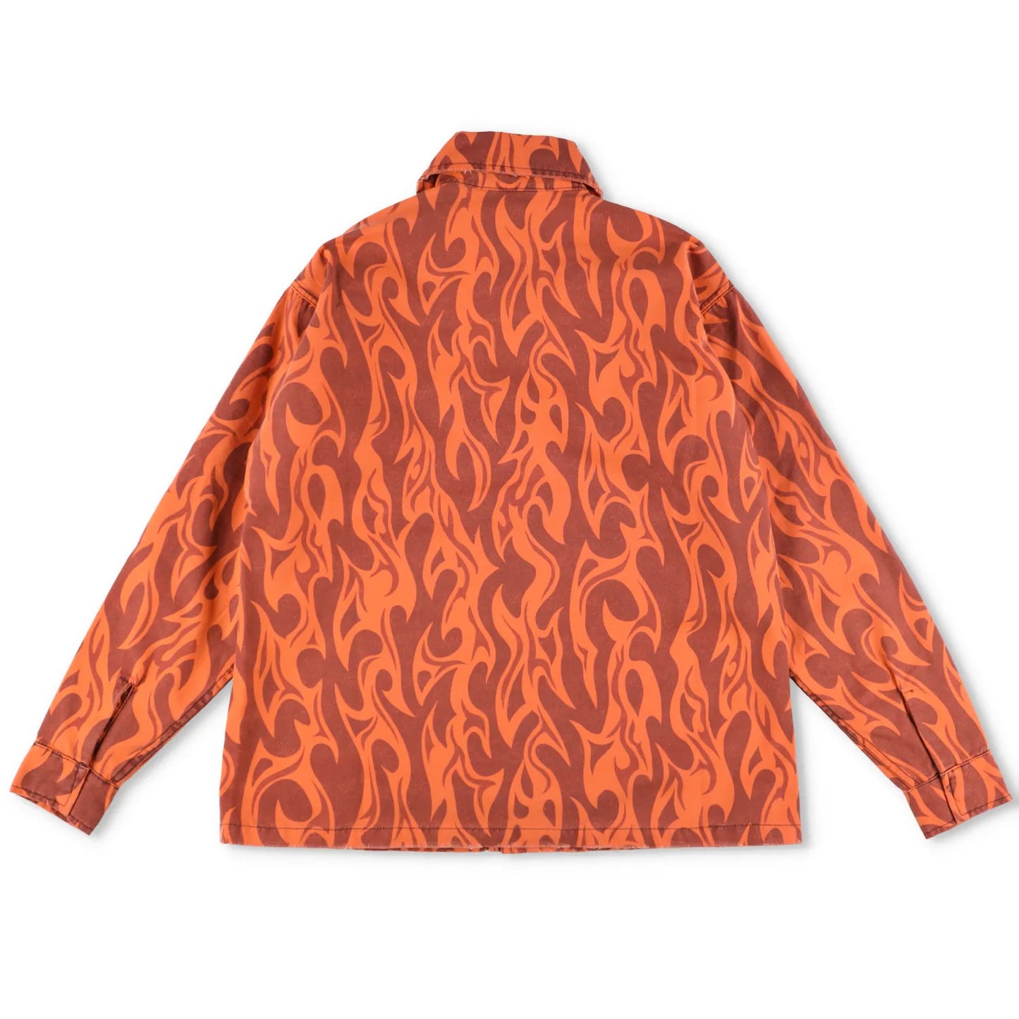 ERL Unisex Canvas Jacket Woven Orange Button Graphic Print Long Sleeve XS RRP450 — View 9