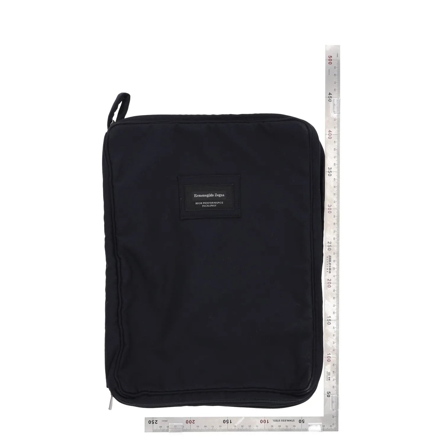 ZEGNA Mens Packaway Bagpack Navy Blue Rayon Front Logo Handle Size M RRP 245 — View 5