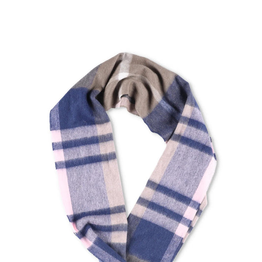 MULBERRY Womens Rectangle Scarf Wool Knit Multicoloured Plaid Logo OS RRP 200 — View 2