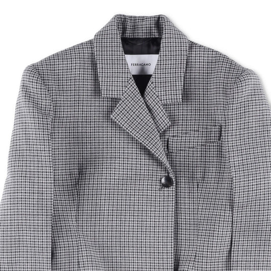 SALVATORE FERRAGAMO Womens Blazer Jacket Collare Pockets Grey 40 RRP 2635 — View 2