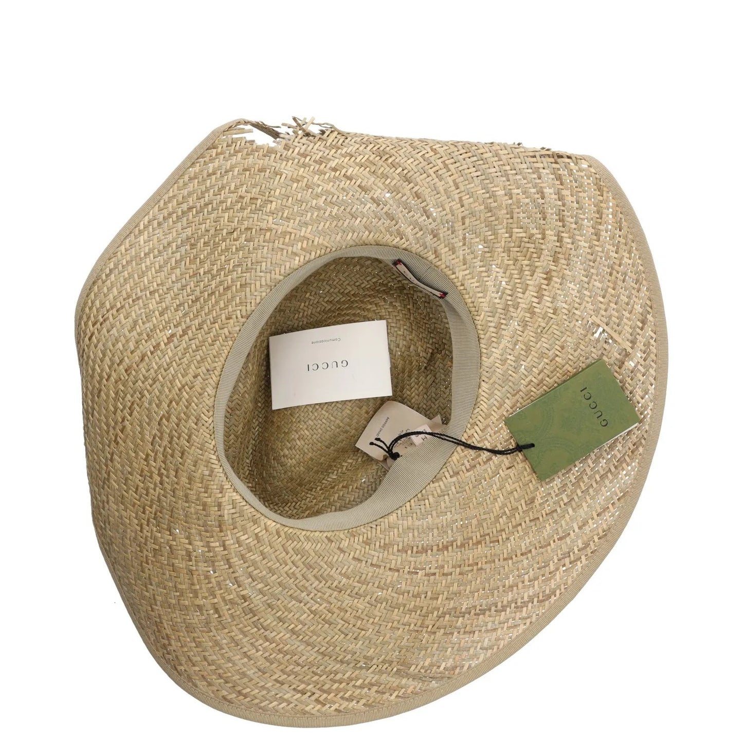 GUCCI Womens Straw Mora Hat Fedora Beige Neutrals Buckle Size M RRP 435 — View 8