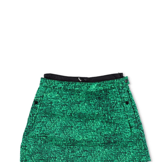 MONCLER GENIUS X JWA Womens Mini Skirt A-Line Green Button Short Size 42 RRP 495 — View 2