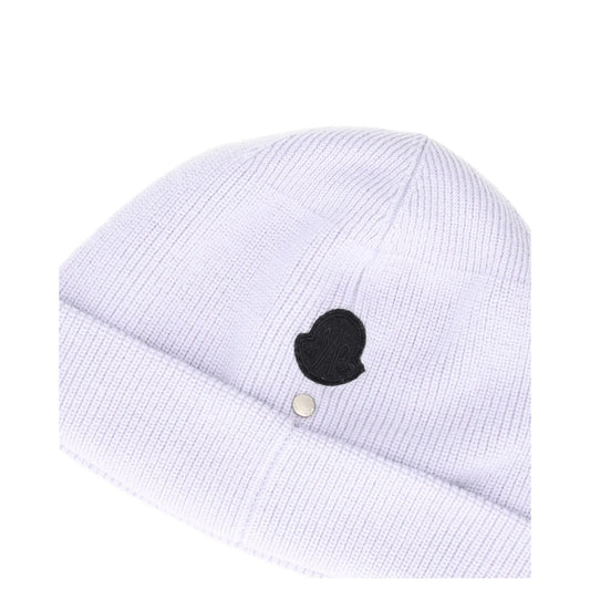 MONCLER GENIUS X Alyx Mens Hat Purple Beanie Purple Knit Logo One Size RRP 185 — View 2