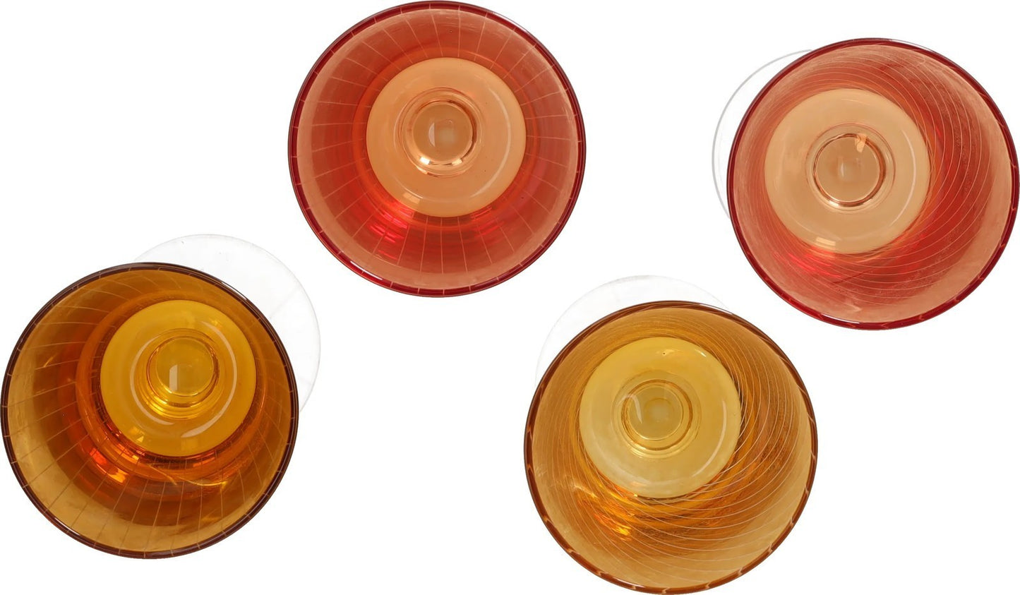 POLS POTTEN Wine Library Glasses Set Of 4/6 Yellow Orange One Size RRP 140 — View 7