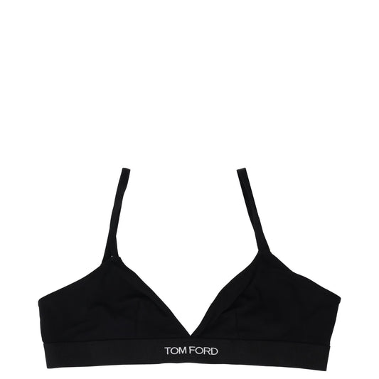 TOM FORD Womens Soft Cup Bra Jersey Logo Band Black Strap Size XL RRP 155 — View 2