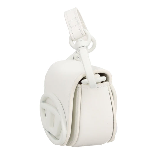 DIESEL Womens MICRO Rubber 1Dr Bag Charm White Leather Logo RRP 200 — View 2