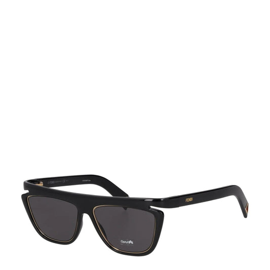 FENDI Womens Square Sunglasses Black Acrylic Frame and Lens One Size RRP 400 — View 2