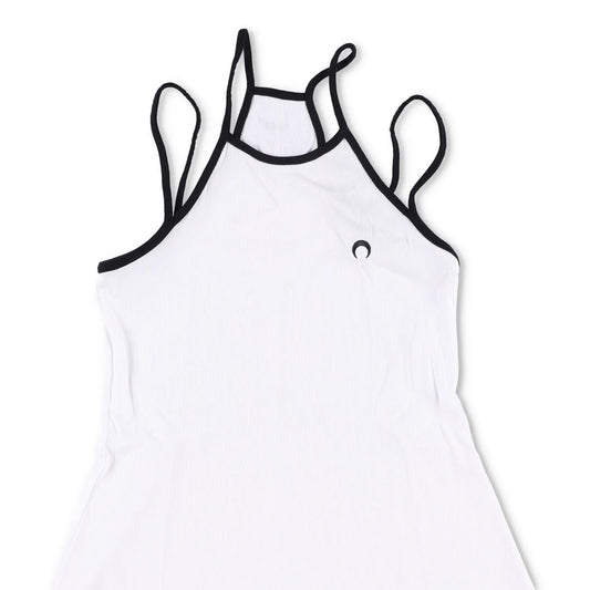 MARINE SERRE Womens Organic Cotton Tennis Court Dress White Mini Size M RRP 185 — View 2