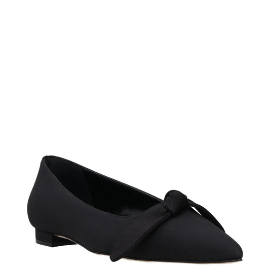 MANOLO BLAHNIK Womens Flats Black Synthetic Slip On Bow Detail UK 2 RRP 650 — View 2