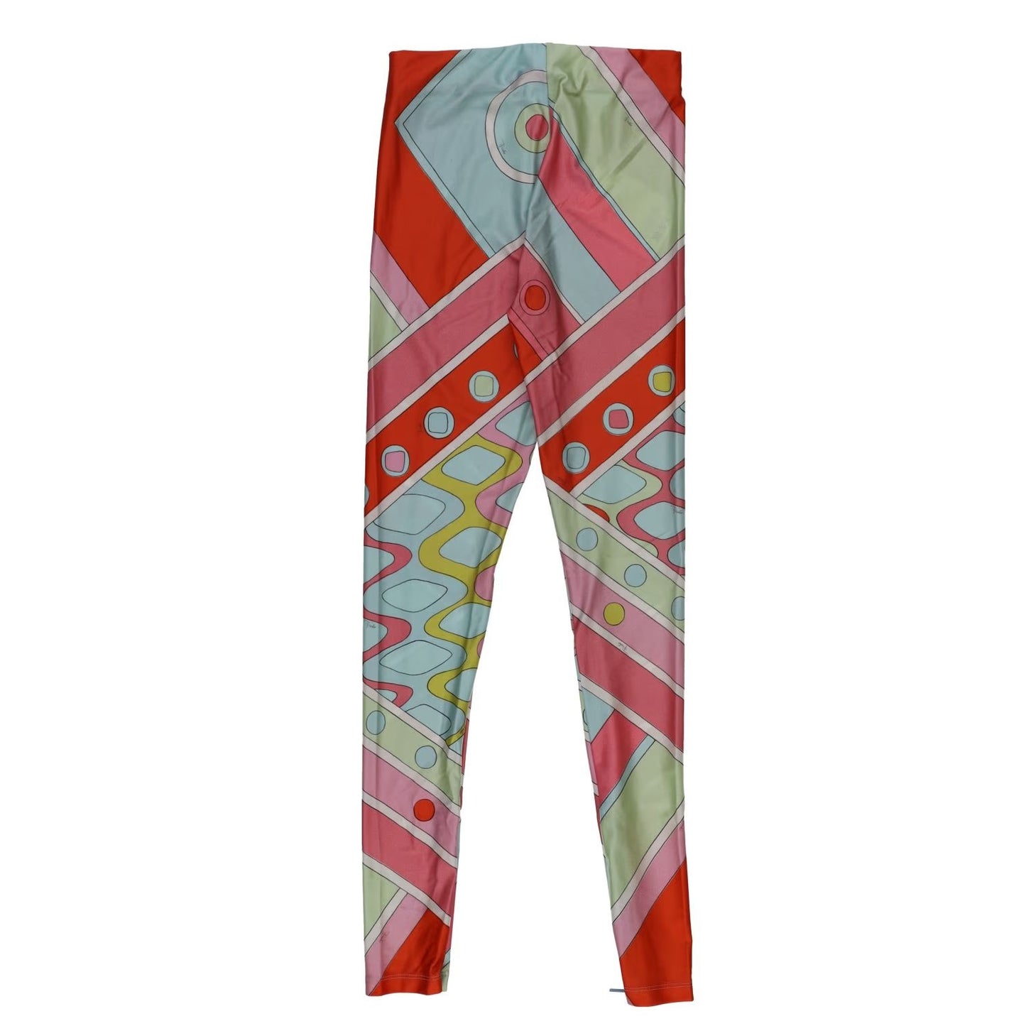 EMILIO PUCCI Womens Shiny Lycra Leggings In Vivara Multicoloured Size 8 RRP 400 — View 8