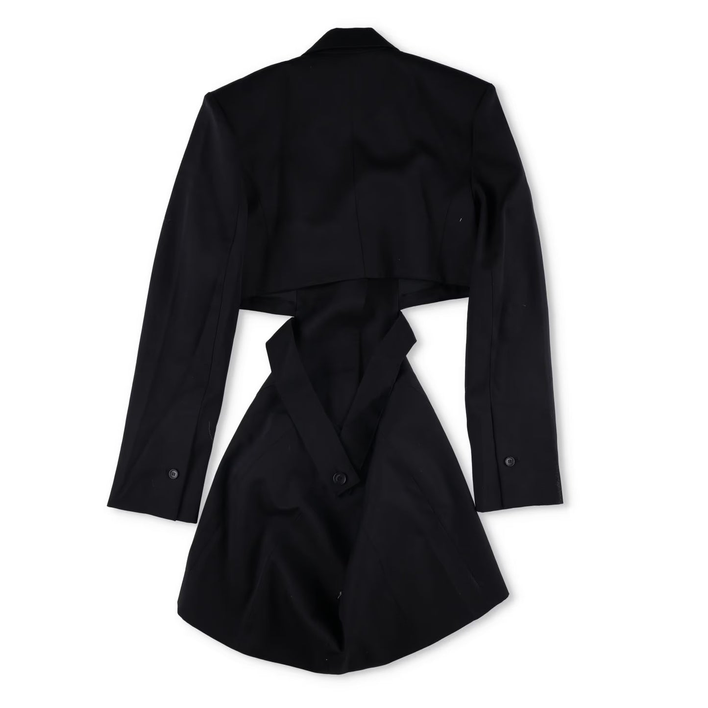 JACQUEMUS Womens La Robe Bari Long Sleeve Side C/O Mini Dress Black 40 RRP 830 — View 5