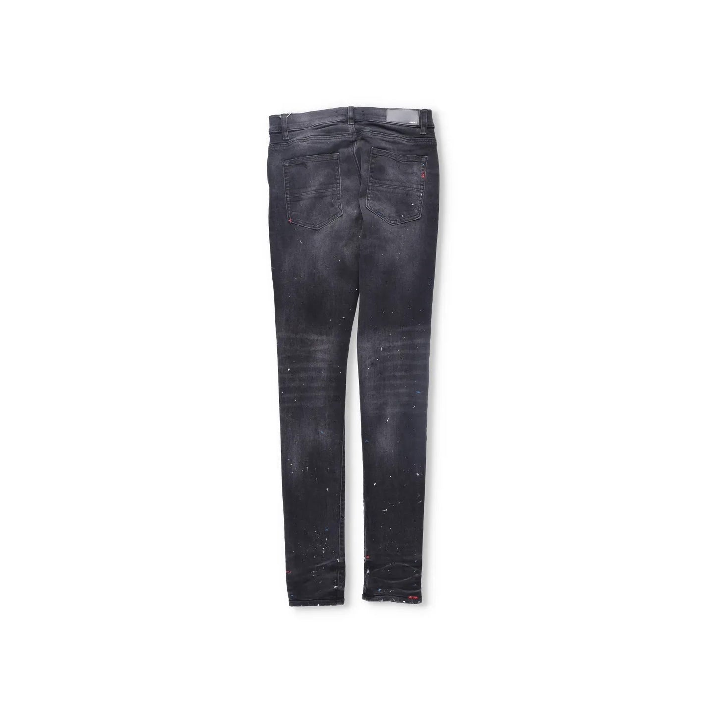 AMIRI Mens Skinny Jeans Cotton Blend Paint Splatter Distressed Black 31 RRP 745 — View 10