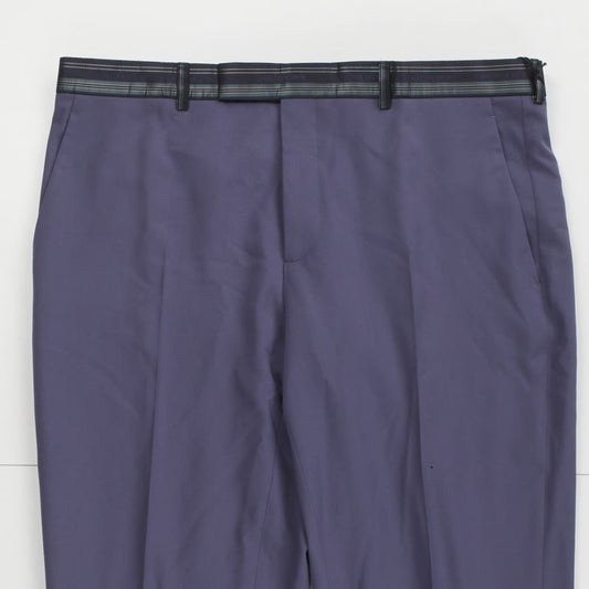 DIOR HOMME Mens Tapered Trousers Purple Dress Pants Belt Detail Size 36 RRP 620 — View 2