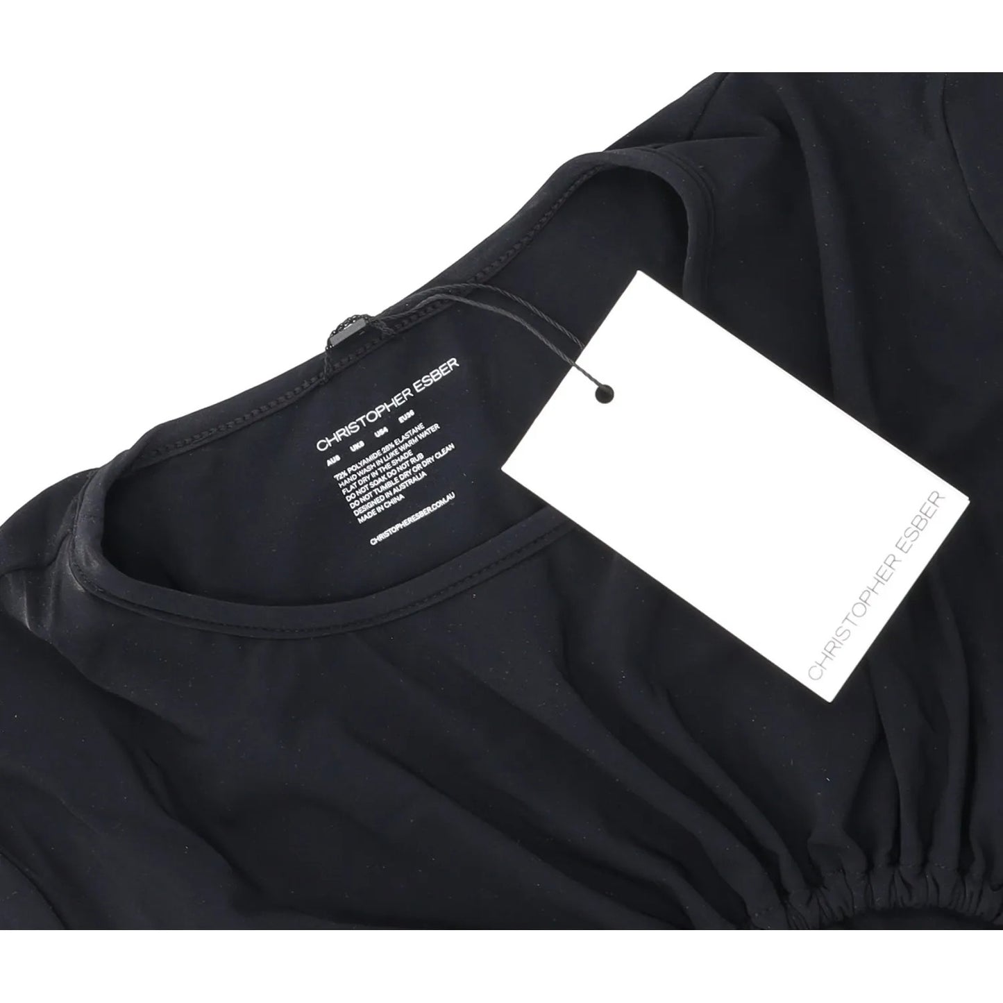 CHRISTOPHER ESBER Womens Prong T-Shirt Cropped Black Short Sleeve UK 8 RRP 180 — View 7