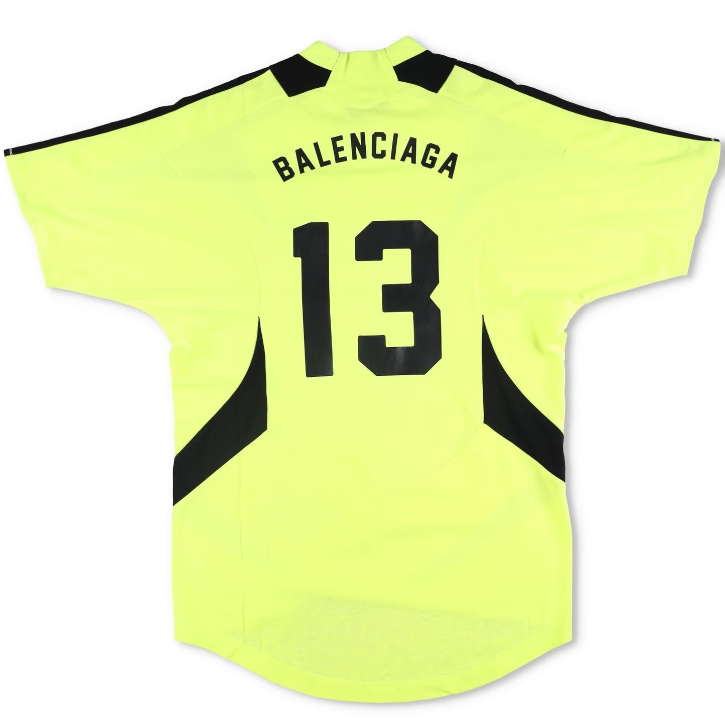 BALENCIAGA Mens Football Shirt Yellow Cotton T-Shirt Logo Crew Neck XS RRP950 — View 7