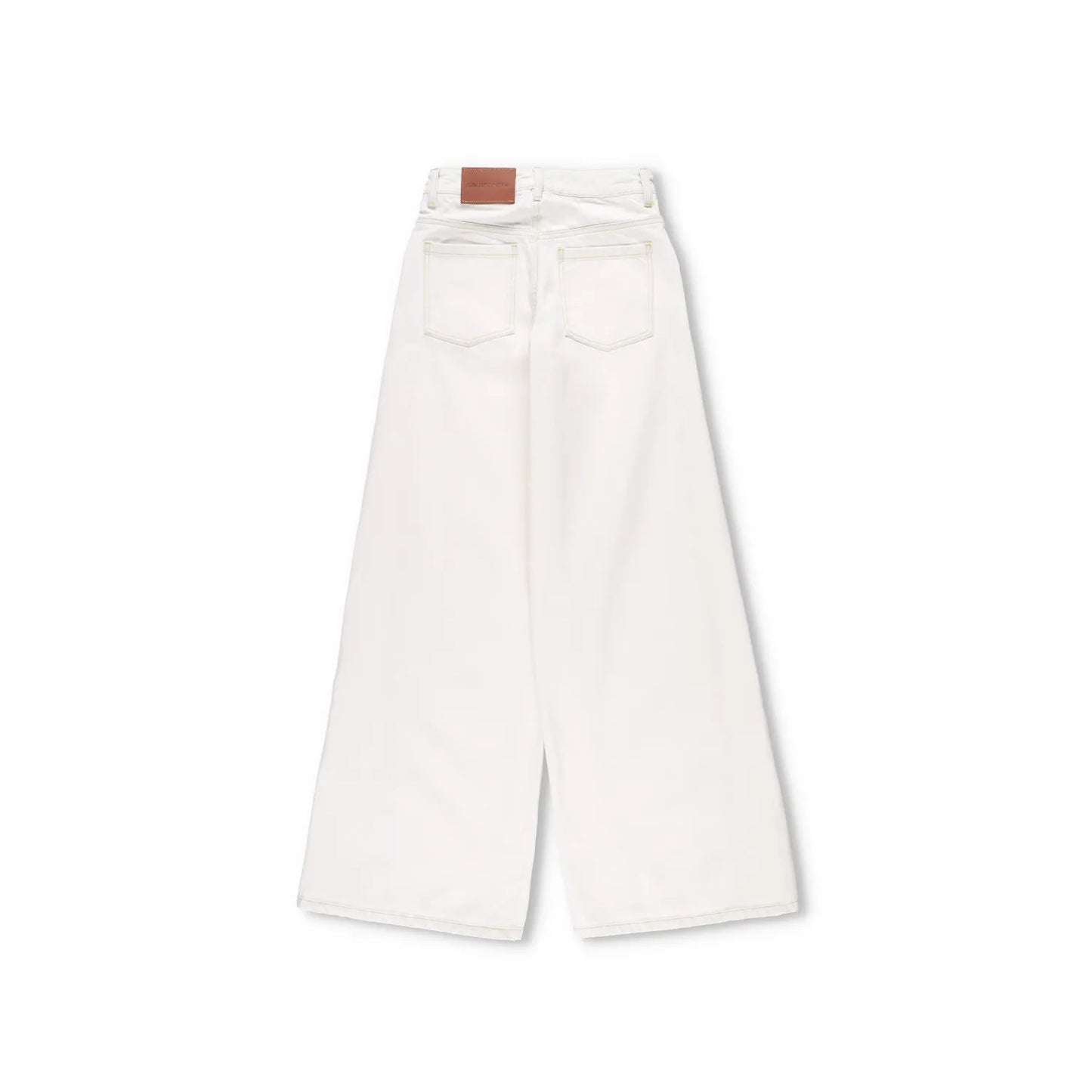 MONCLER GENIUS X Alicia Keys Womens Wide Leg Jeans Neutrals High Waist 40 RRP525 — View 10