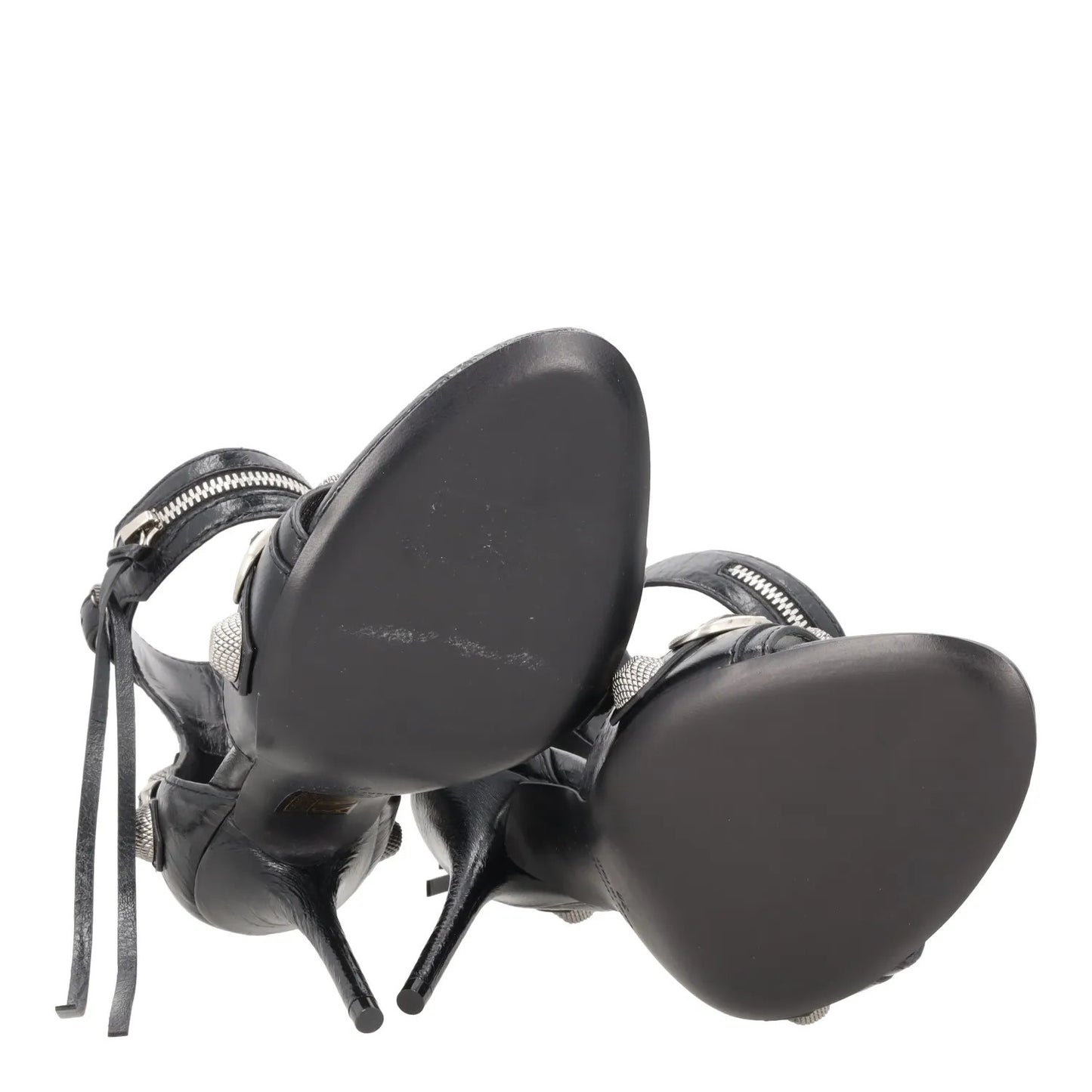 BALENCIAGA Women Cagole Sandal 110 Black Leather Stiletto Heel Buckle 38 RRP1050 — View 8