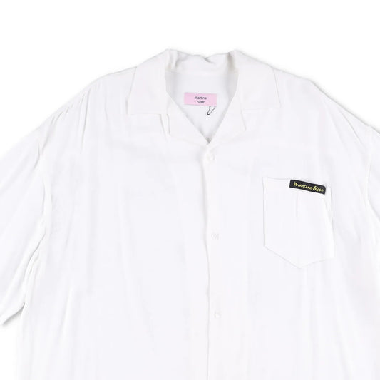 MARTINE ROSE Mens Boxy Hawaiian Shirt White Viscose Button Up Relaxed XS RRP 285 — View 2