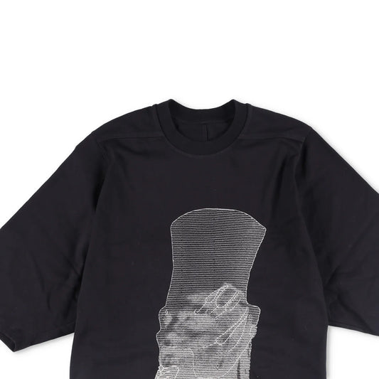 RICK OWENS Mens T-Shirt Ron Jumbo Short Sleeve Crew Neck Black Size M RRP 585 — View 2