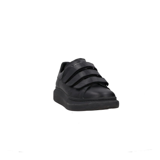 ALEXANDER MCQUEEN Mens Trainers Black Leather Low Top Strappy UK 9.5 RRP 485 — View 2