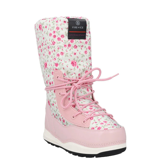 BOGNER Womens Snow Boots Pink Synthetic Laced Mid Calf Multi Pattern UK 5 RRP275 — View 2