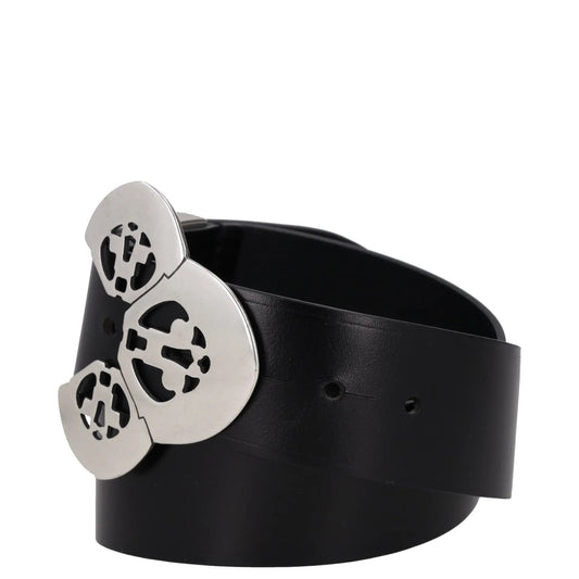 Isabel Marant Womens Black Leather Belt Stylish Silver Buckle Size 75 RRP 320 — View 2