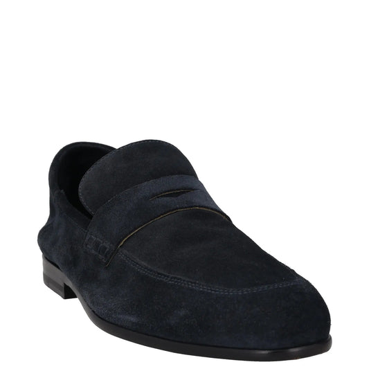 HARRYS Mens Dress Loafers Blue Suede Leather Slip On Elegant UK 8 RRP 250 — View 2