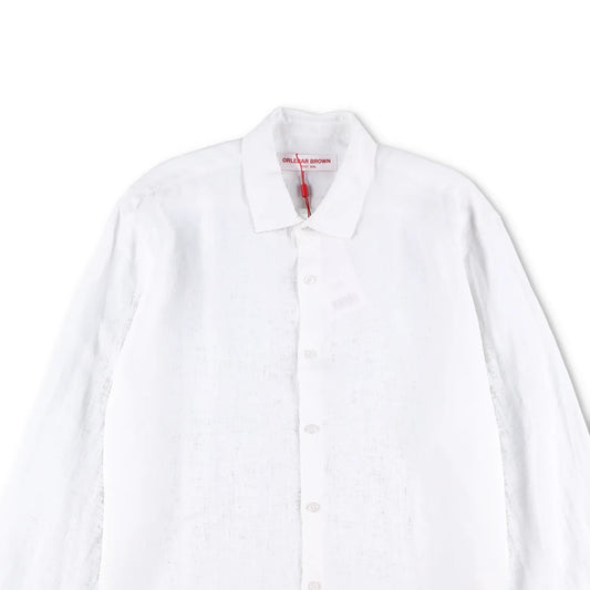 ORLEBAR BROWN Mens Giles White Button-Up Shirt Long Sleeve Collared XXL RRP 245 — View 2