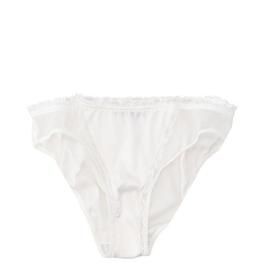 DOLCE & GABBANA Womens Brief Sheer Panel Lace White Knickers Size M RRP 245 — View 2