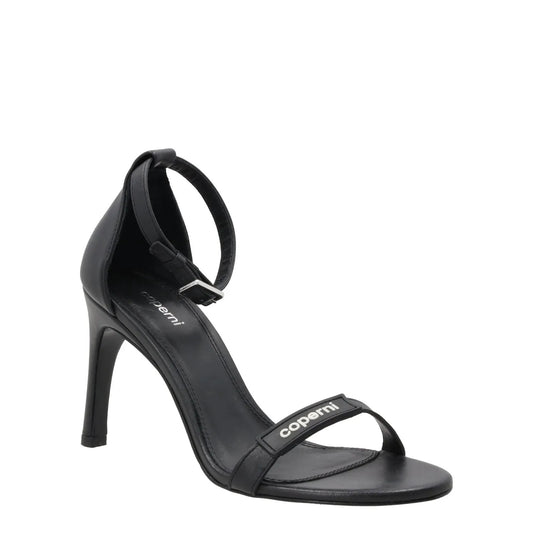 COPERNI Womens Skinny Strap Logo Sandals Leather Formal Heeled Black EU36 RRP450 — View 2