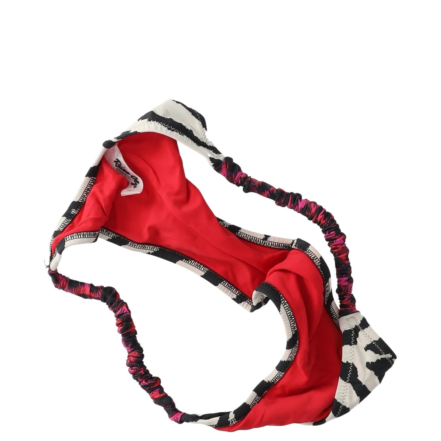 REINA OLGA Womens Marti Bikini Set Multi Leo Scrunch Straps Zebra Print 1 RRP150 — View 6