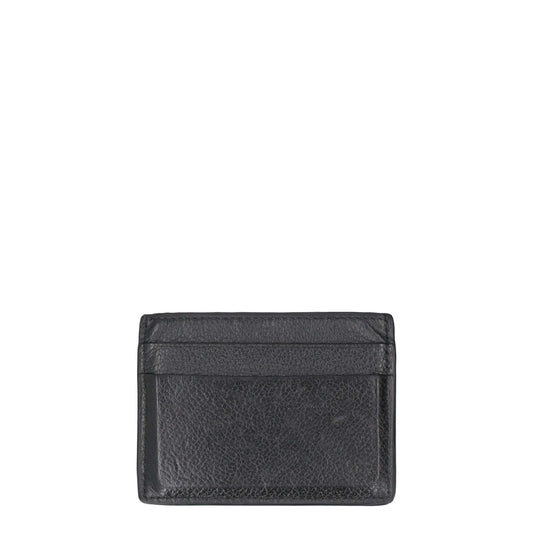 BALENCIAGA Mens Slim Fold Wallet Black Leather Logo Card Holder One Size RRP 225 — View 2
