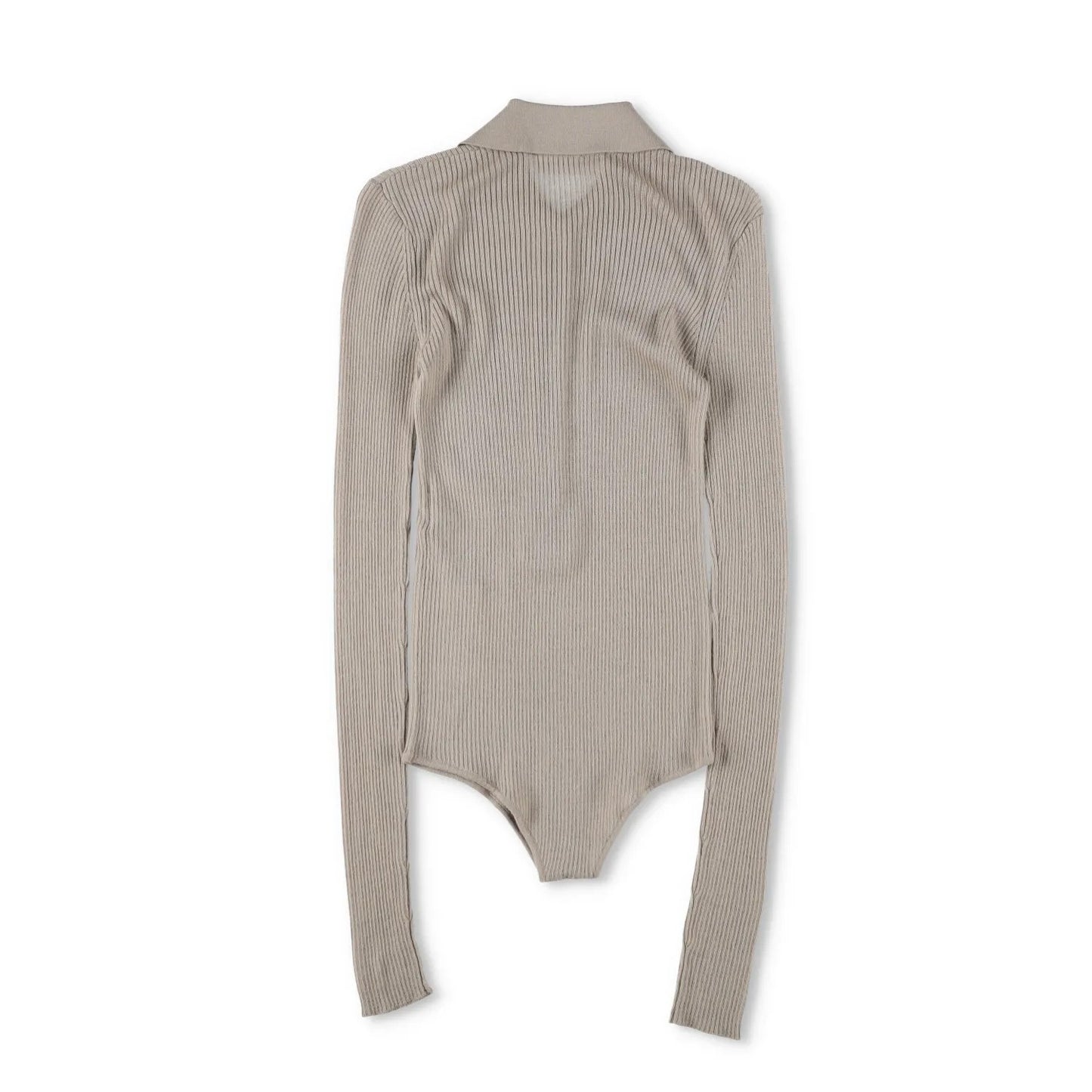 FRANKIE SHOP Womens Solana Polo Bodysuit Ribbed Knit Beige Size XS RRP 198 — View 8