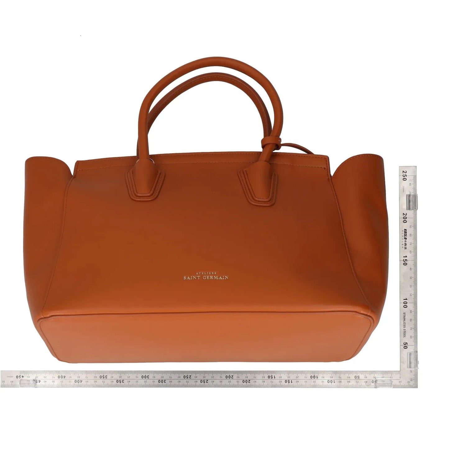 ATELIERS SAINT GERMAIN Womens Satchel Top Handle Bag Brown Leather L RRP689 — View 11