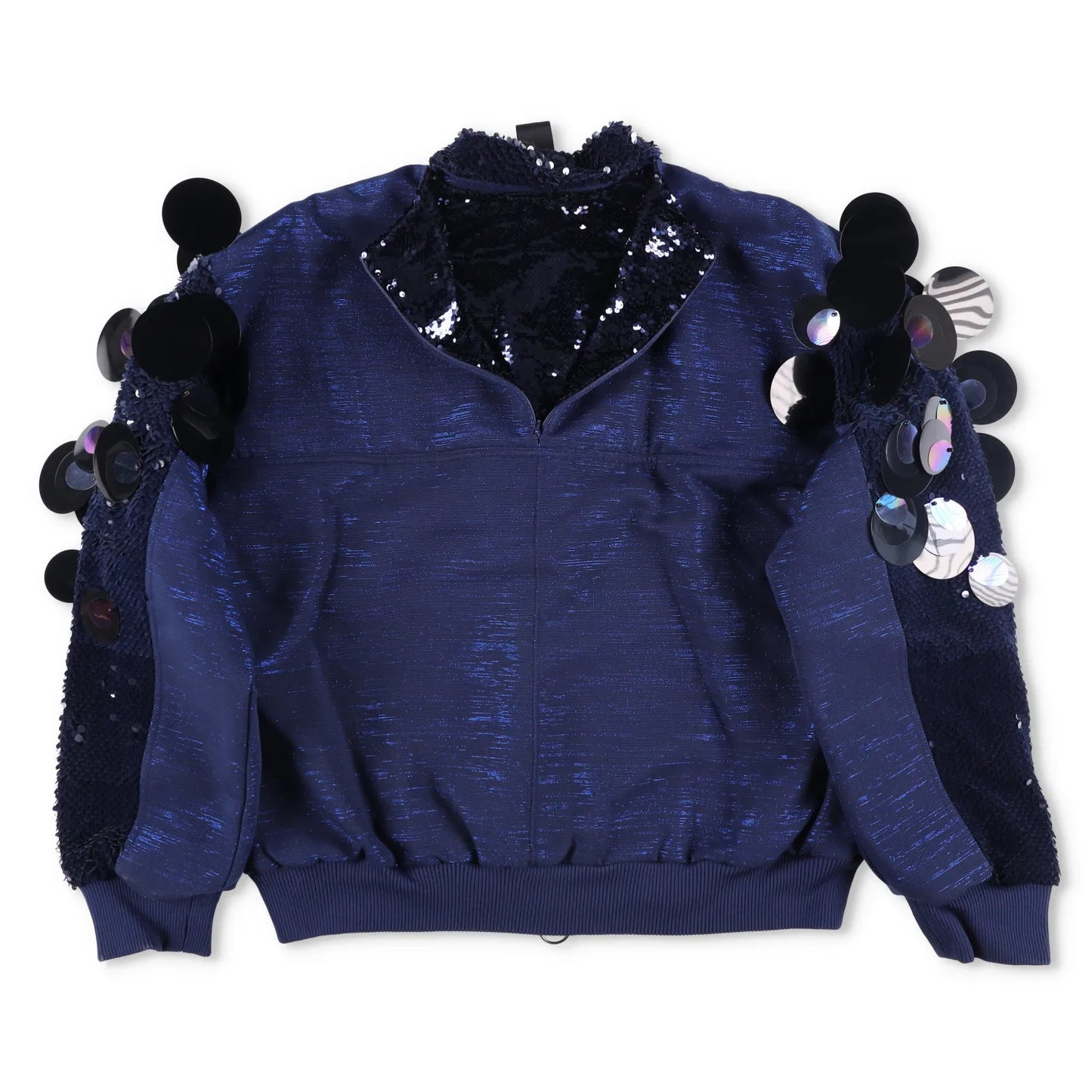 PAPA OPPONG Womens Stella Embellished Kente Bomber Jacket Blue One Size RRP 3245 — View 11