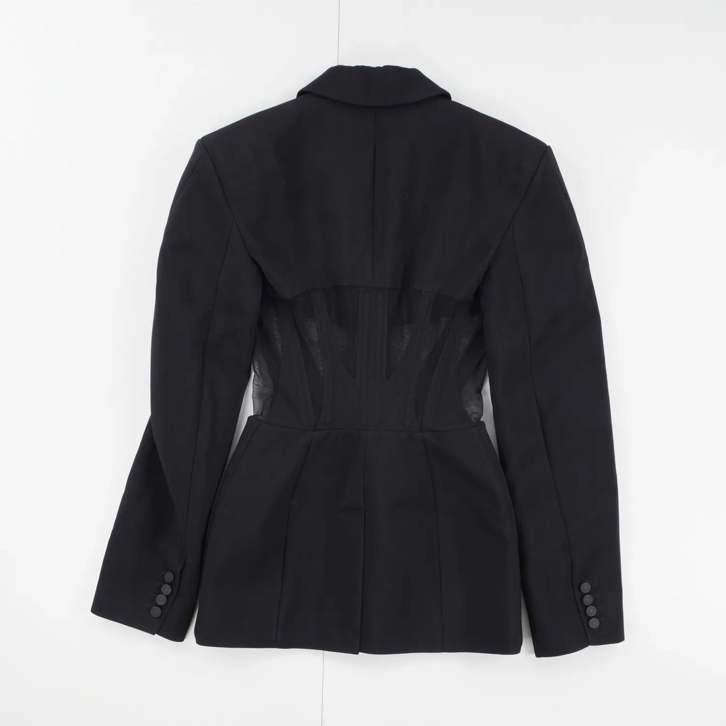 MUGLER Women's Black Basic Jacket Zip Closure Long Sleeve Size 34 RRP 1870 — View 9