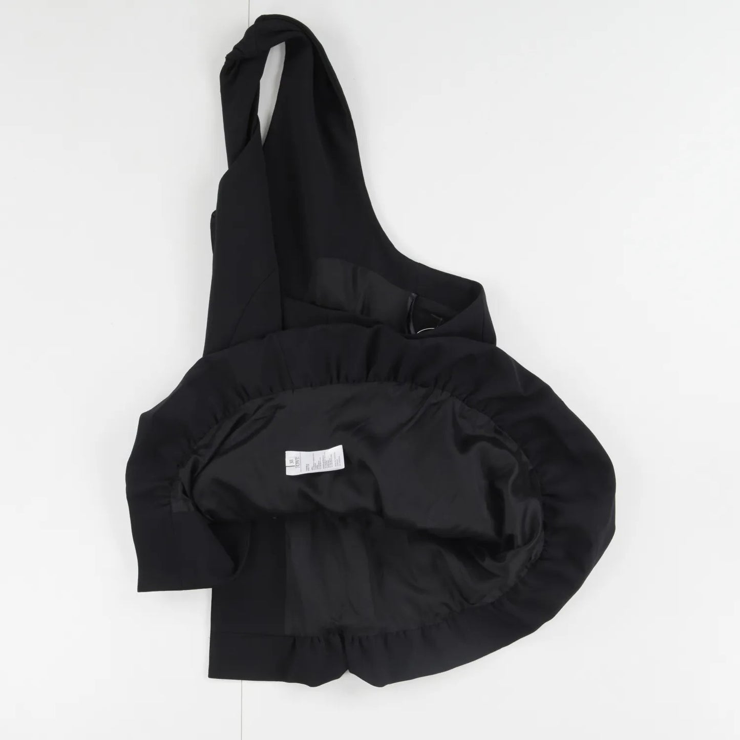 TOVE Womens Black Virgin Wool Halter Neck Crop Blouse Button Detail UK 38 RRP695 — View 9