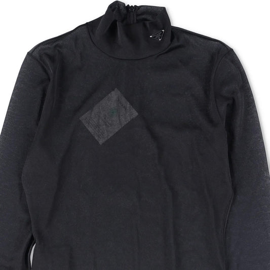 PRADA Womens Allinone Bodysuit High Neck Long Sleeve Fitted Black 38 RRP 770 — View 2