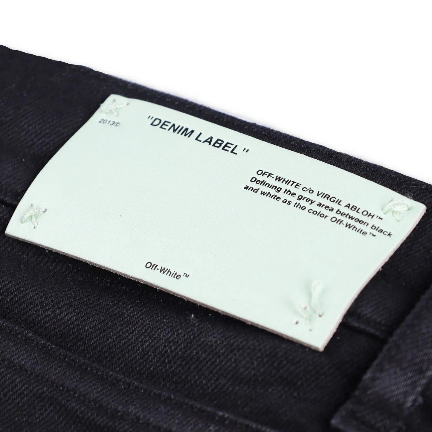 Off-White Mens Jeans Cotton Blend Straight Leg Black Denim Dark Size 34 RRP 450 — View 13