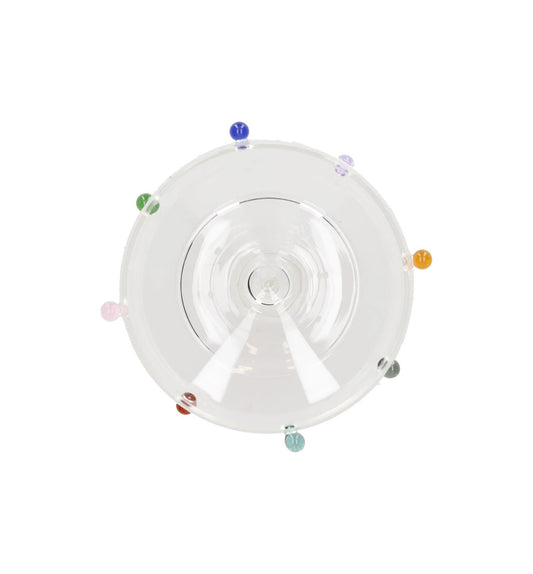 MAISON BALZAC Set Of 1 Pomponette Coupes Glasses Multicoloured Decorative RRP124 — View 2